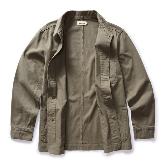 TAYLOR STITCH Ojai Jacket NWOT Chore Coat Army Green Olive Utility size 44 XL - Picture 5 of 15